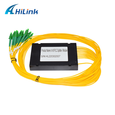 1X16 Single Mode PLC Optical Splitter ABS Box 3mm Cable LC / APC Connectors