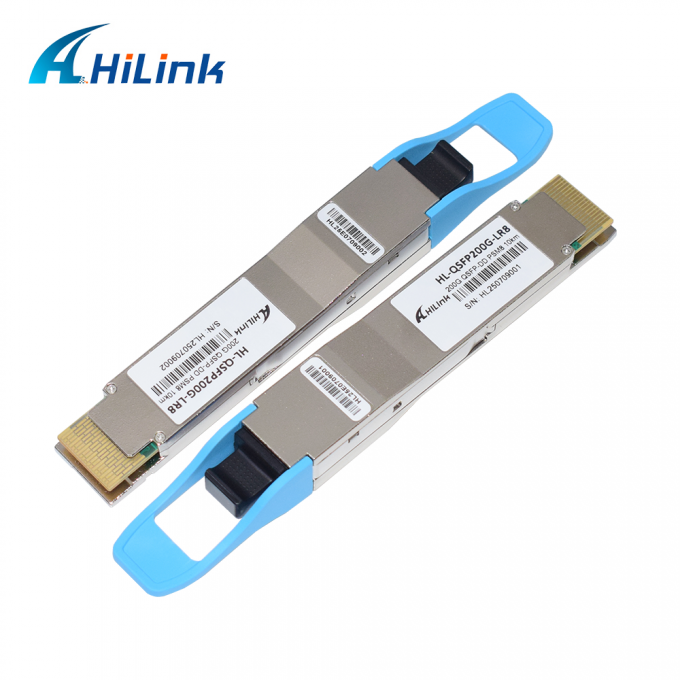 Bộ thu phát quang 10KM 1310nm MPO16 APC 8 độ DOM 200G QSFP DD LR8 PSM8 Khoảng cách bước sóng 1