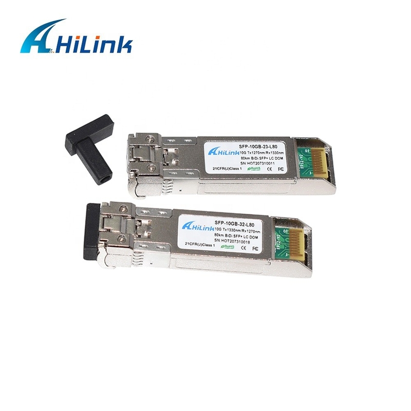 10GBASE BIDI 1490/1550nm SFP + 10G Ethernet Fiber Optical Transceiver đơn SFP + BIDI 10G 80KM