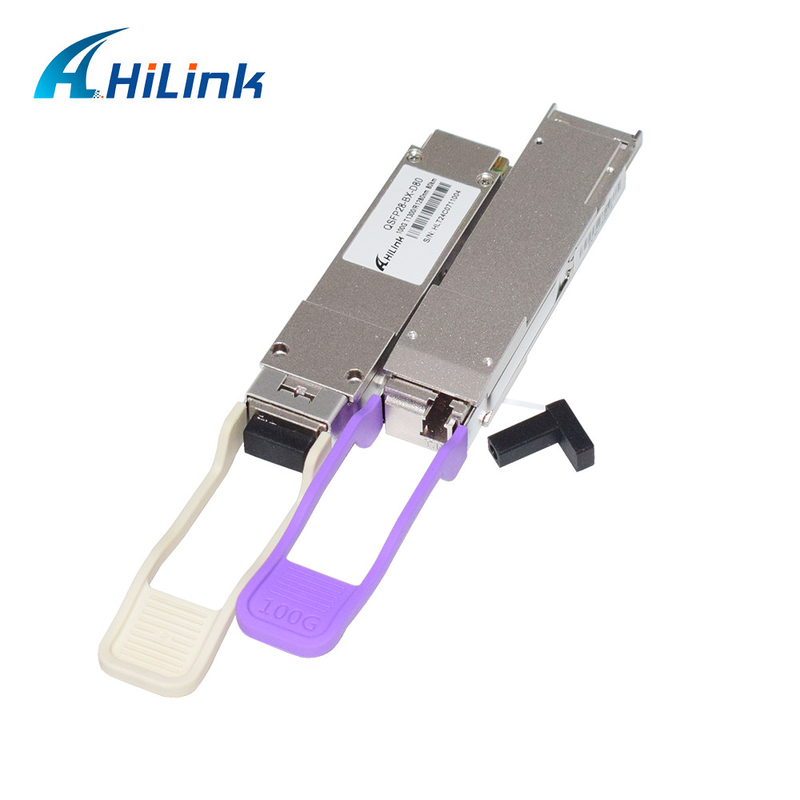 QSFP28 BIDI 1280nm/1300nm 80KM Simplex LC Optical Transceiver DDM chế độ duy nhất cho khoảng cách dài