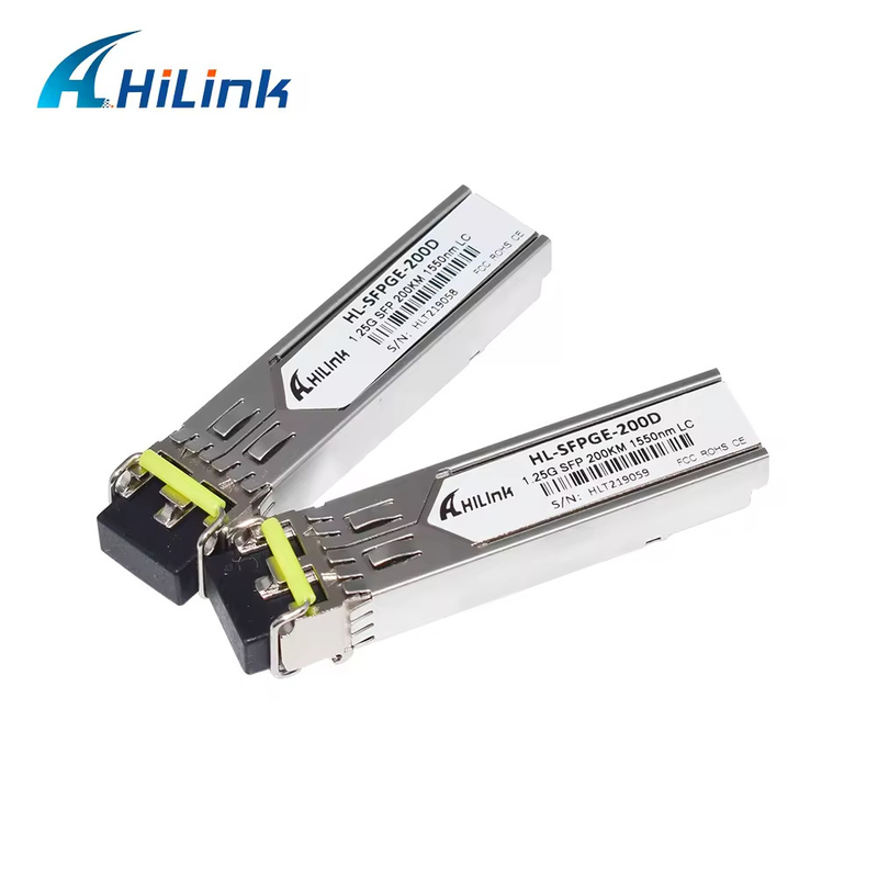 1000BASE 200KM GLC-ZX-SM-200 1.25G 1550nm 200KM SMF SFP Transceiver Bộ kết nối LC kép
