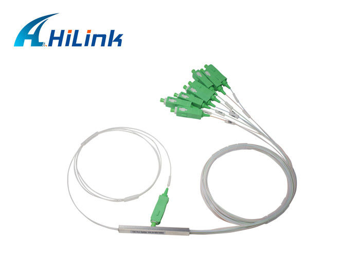 Thụ động mạng Mini thép ống SC / APC FTTH 1x8 PLC Splitter FBT Coupler