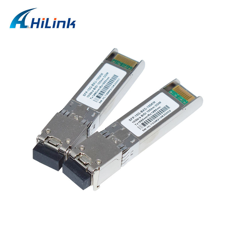 BIDI 10G WDM SMF Optical Transceiver SFP+ 100KM Tx1490nm/Rx1550nm với LC Fiber Optic Transceivers cho mạng FTTH