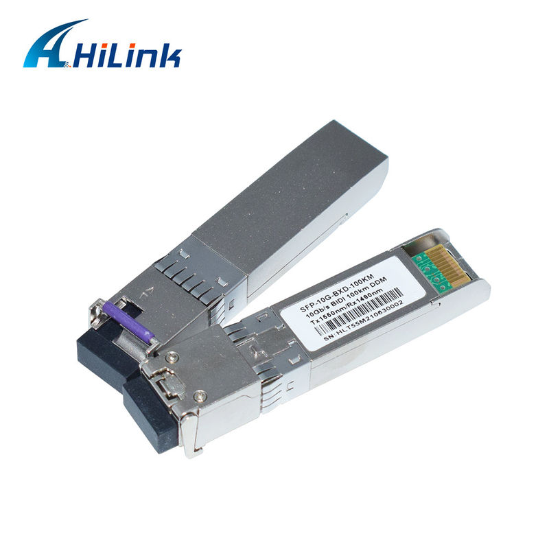 BIDI 10G WDM SMF Optical Transceiver SFP+ 100KM Tx1490nm/Rx1550nm với LC Fiber Optic Transceivers cho mạng FTTH