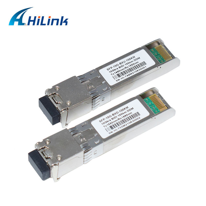 BIDI 10G WDM SMF Optical Transceiver SFP+ 100KM Tx1490nm/Rx1550nm với LC Fiber Optic Transceivers cho mạng FTTH
