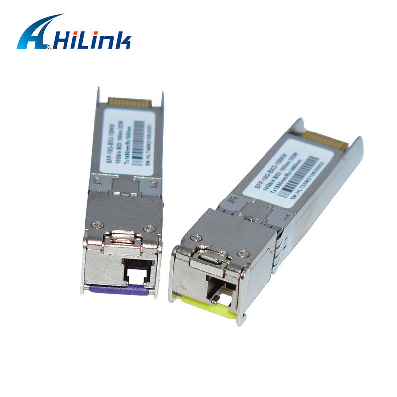 BIDI 10G WDM SMF Optical Transceiver SFP+ 100KM Tx1490nm/Rx1550nm với LC Fiber Optic Transceivers cho mạng FTTH