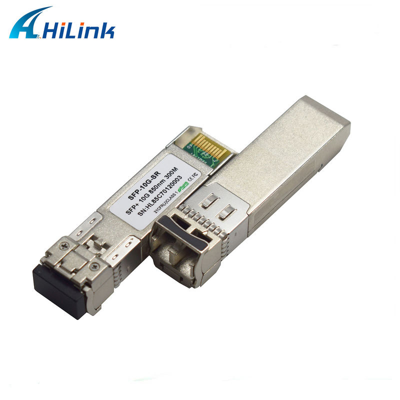 SFP + 10Gig Ethernet Module 10G SR 850nm 300M LC Duplex DDM Fiber Optic Transceiver cho mạng 4G chức năng WDM cho FTTH SFP-10G-SR