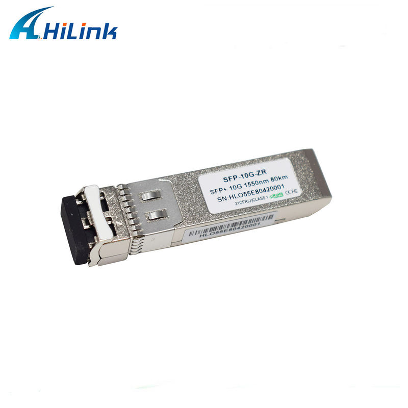Khoảng cách 80KM SFP 10G SMF 1550nm ZR Duplex LC DDM Optical Module với bộ phát EML