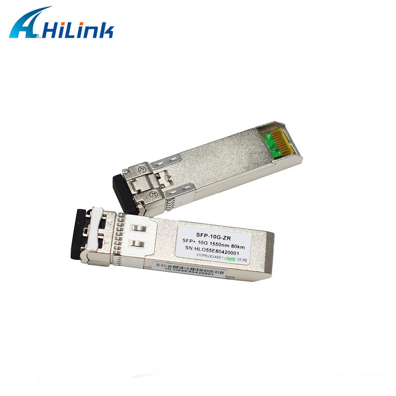 Khoảng cách 80KM SFP 10G SMF 1550nm ZR Duplex LC DDM Optical Module với bộ phát EML