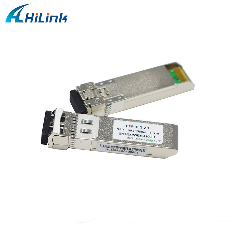 Khoảng cách 80KM SFP 10G SMF 1550nm ZR Duplex LC DDM Optical Module với bộ phát EML