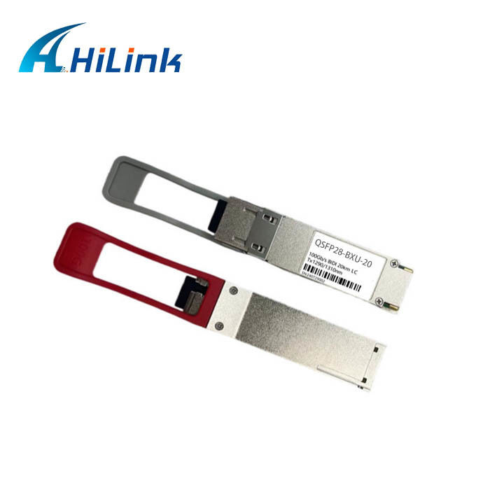 100G Base QSFP28 BiDi Module cho môi trường từ 0 đến 70C Tốc độ dữ liệu 10km và 20km