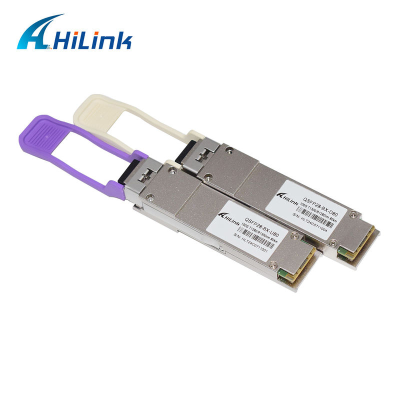 QSFP28 BIDI 100G ZR QSFP28 80km 1280/1300nm 100GBASE-BX80 QSFP28 Mô-đun 80km LC
