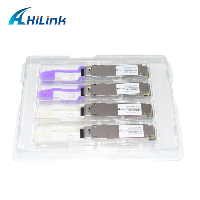 QSFP28 BIDI 100G ZR QSFP28 80km 1280/1300nm 100GBASE-BX80 QSFP28 Mô-đun 80km LC