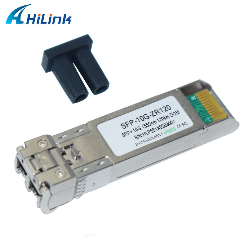 Hilink 10G cơ sở SFP + ZR 120KM 1550NM Thiết bị sợi quang Mô-đun thu quang tương thích