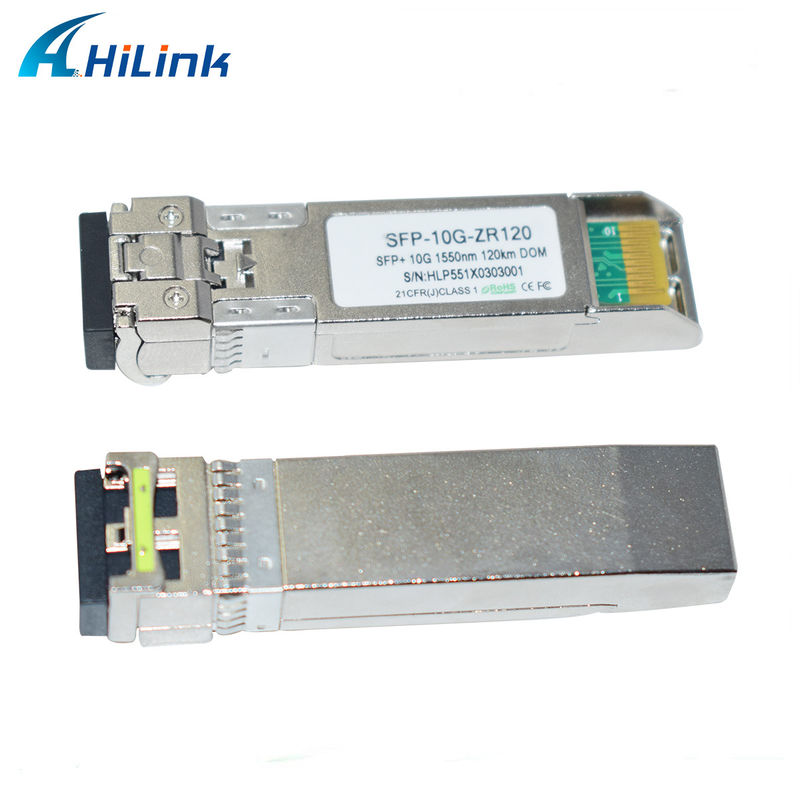 Hilink 10G cơ sở SFP + ZR 120KM 1550NM Thiết bị sợi quang Mô-đun thu quang tương thích