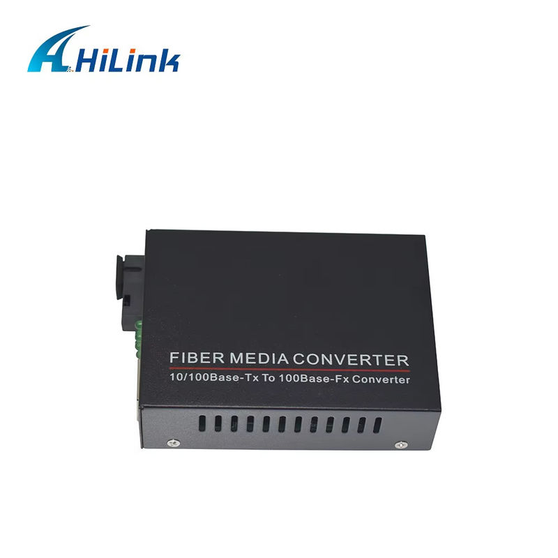 BIDI WDM Single Fiber Optic Media Converter 10/100M 1310/1550nm Thiết bị quang SFP 20km
