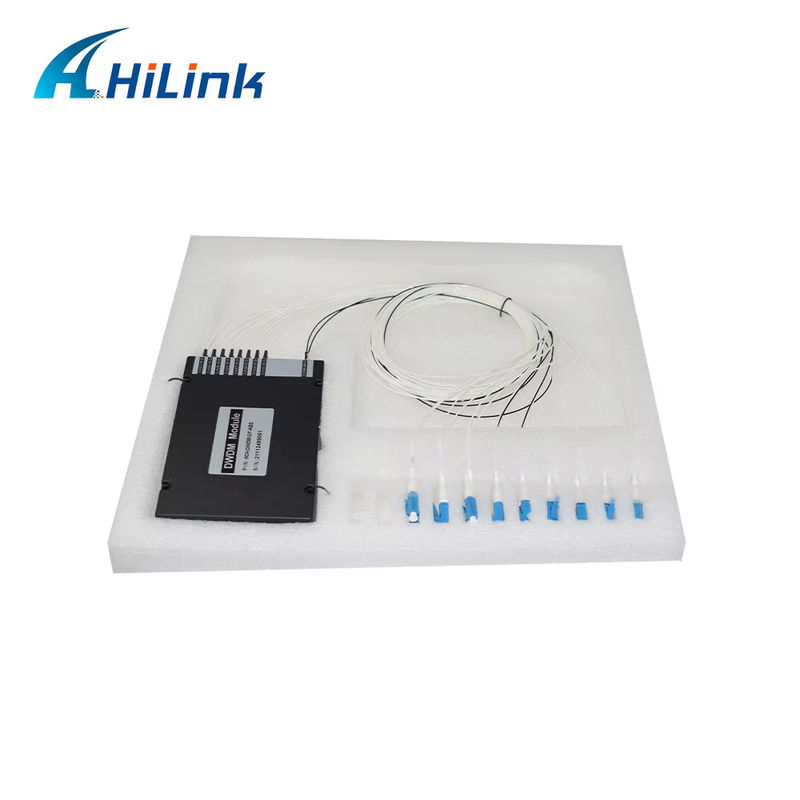 Thiết bị WDM 8CH 100GHZ DWDM MUX Demux Dual Fiber Duplex LC UPC C Band Hộp ABS