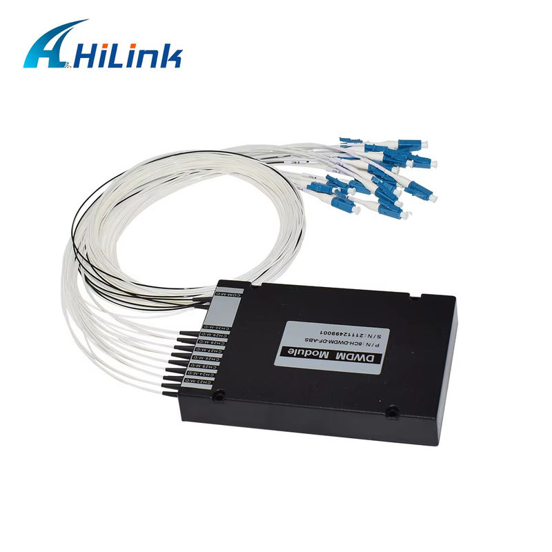 Thiết bị WDM 8CH 100GHZ DWDM MUX Demux Dual Fiber Duplex LC UPC C Band Hộp ABS