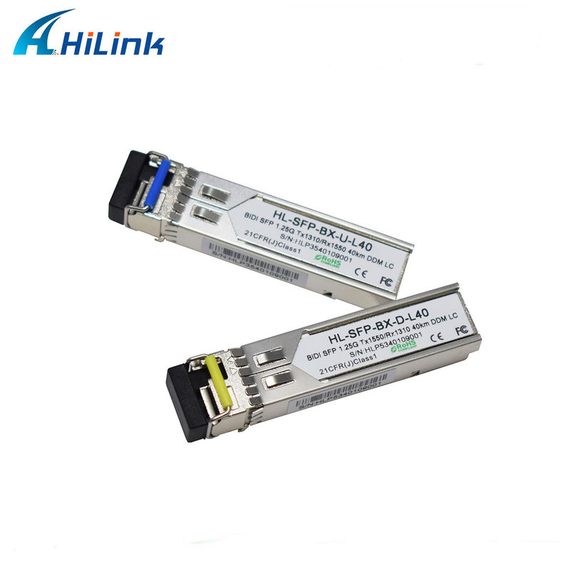 Hilink 1.25G SFP BIDI 40KM 1310/1490 ((1550nm) LC / SC Connector Fiber Optic Module