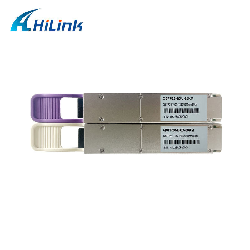 100Gb/s 80Km QSFP28 ZR4 BIDI Transceiver Module cho truyền dữ liệu đường dài