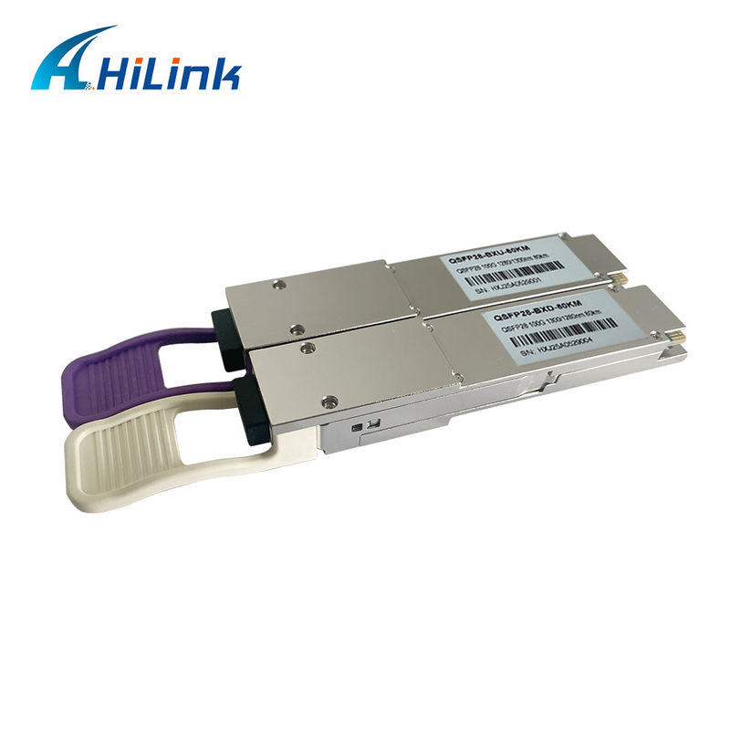 100Gb/s 80Km QSFP28 ZR4 BIDI Transceiver Module cho truyền dữ liệu đường dài
