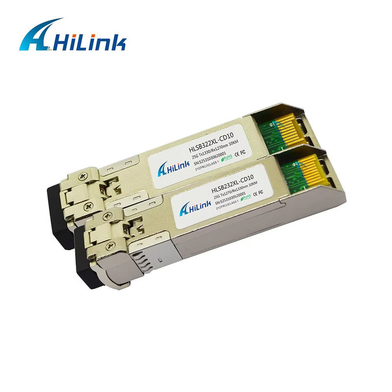 Module quang BIDI SFP28 25G Đầu nối sợi quang LC 0 đến 70C 3km/10km/40km/60km