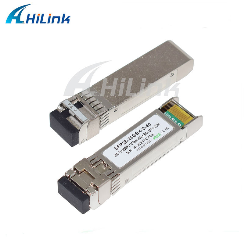 Bộ thu phát SFP28 BIDI 25Gb/s 40Km, đầu nối LC đơn, có thể cắm nóng, tuân thủ RoHS