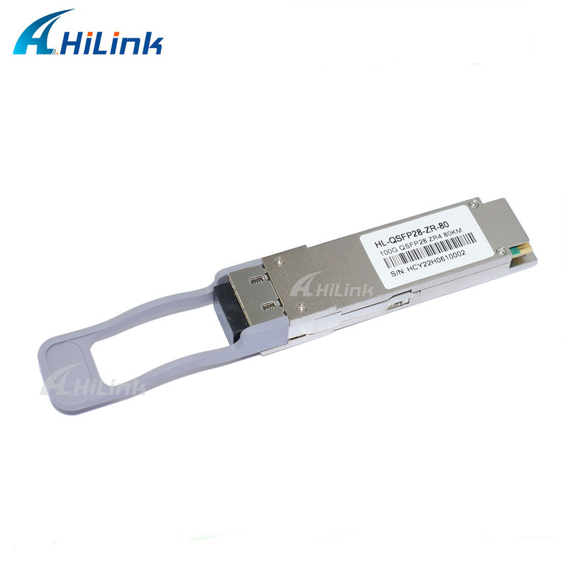 Bộ thu phát QSFP28 100Gb/s 80km, có thể cắm nóng, đầu nối LC song công, LAN WDM, EML TOSA SOA PIN SMF