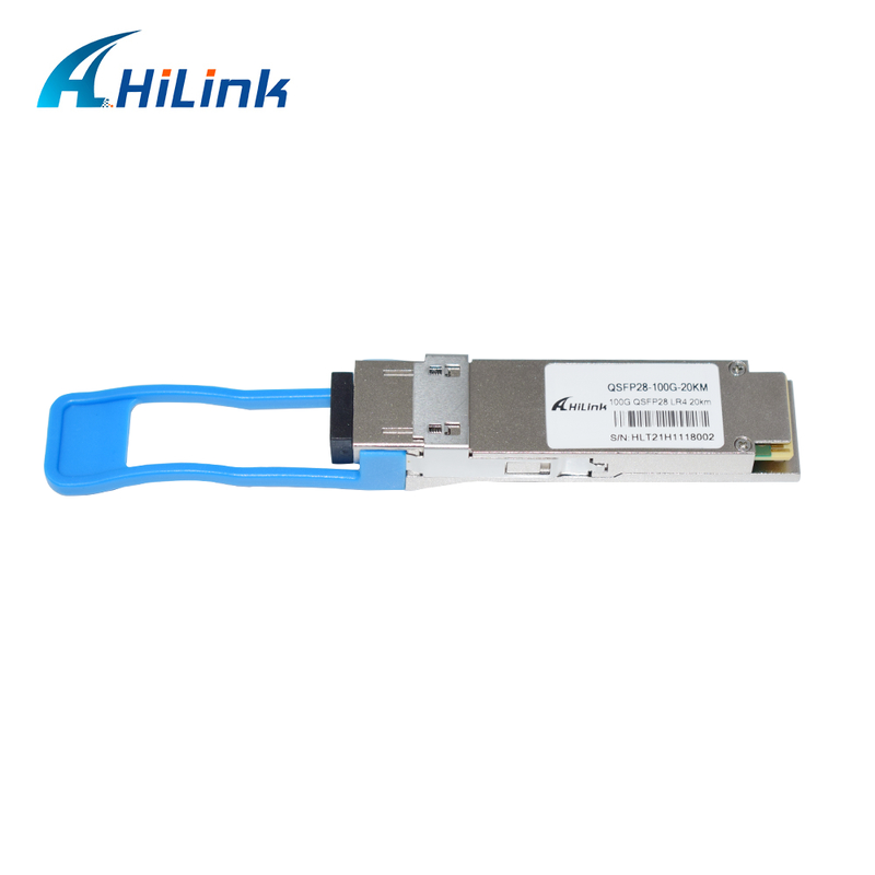 Module thu phát quang QSFP28 LR4 100Gb/s 20KM, có thể cắm nóng, đầu nối LC song công, đơn mode, tuân thủ RoHS