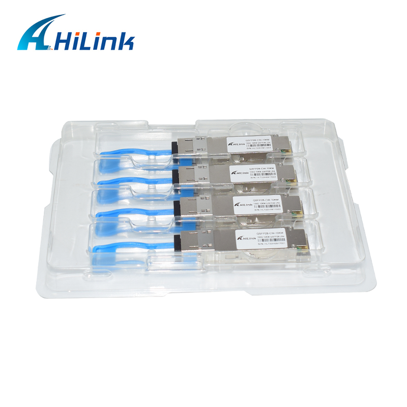 10KM Hot Pluggable 100Gb / s QSFP28 CWDM4 Optical Transceiver Module cho LAN WAN Ethernet Switches Router ứng dụng