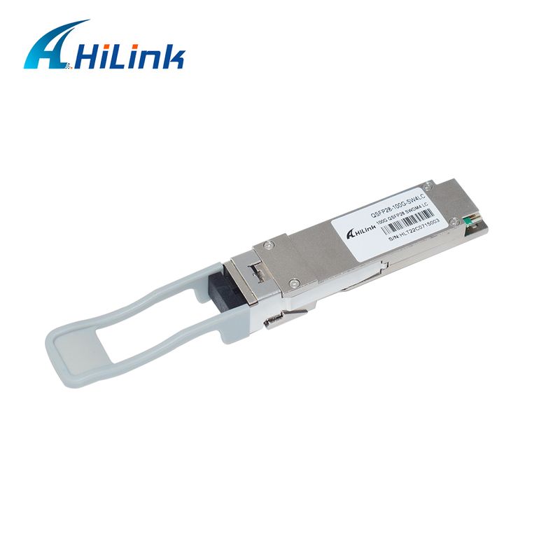 Bộ thu phát quang 100G QSFP28 SWDM4 với khoảng cách 150m OM5 MMF và Chẩn đoán số cho các liên kết Ethernet