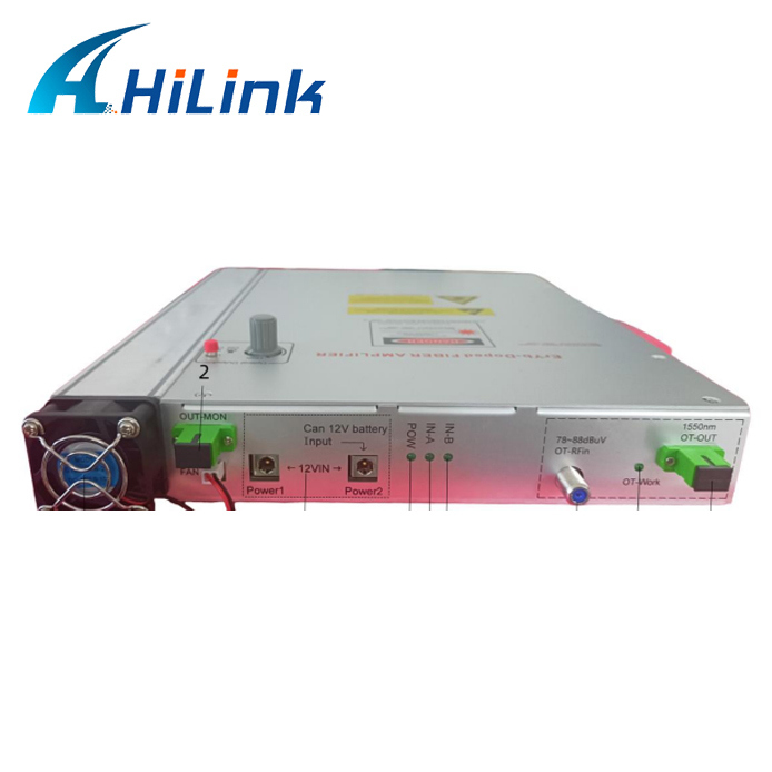 Bộ khuếch đại sợi quang EDFA Mini 1550nm công suất cao với Công tắc quang học tích hợp cho mạng CATV và FTTB