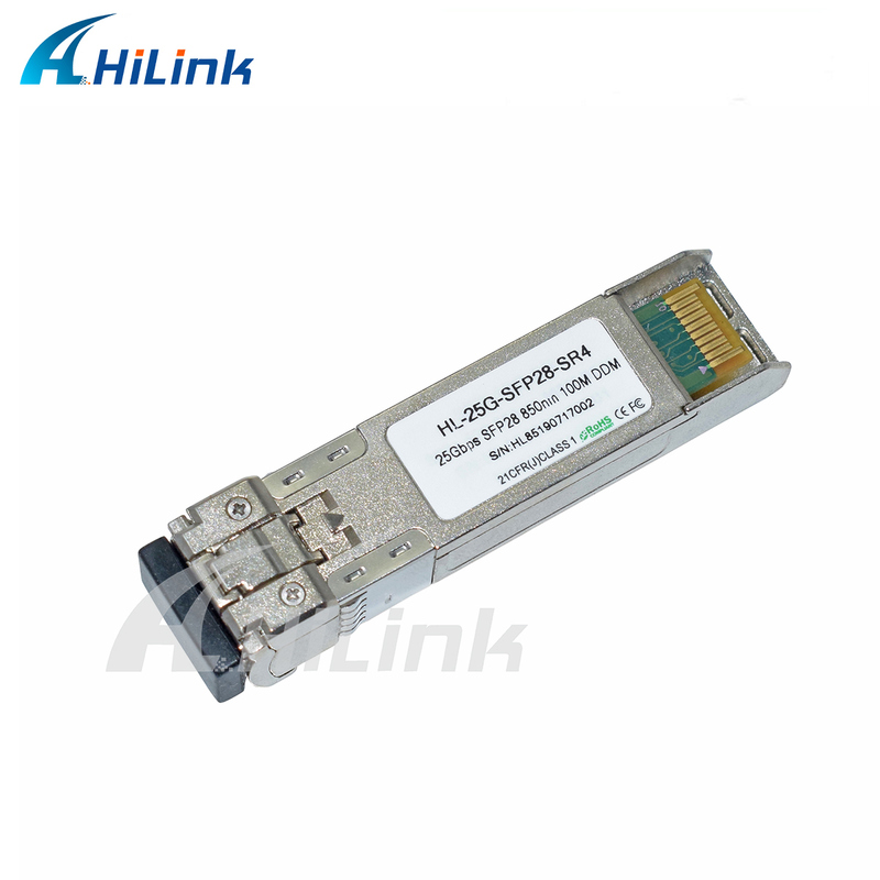 25G SFP28 SR MMF Fiber Optic Module 850nm 100m GBIC Transceiver quang học Nhiệt độ công nghiệp