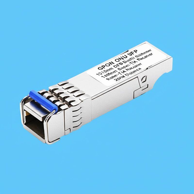 GPON ONU SFP Transceiver with 1310nm DFB Burst Mode Transmitter and 1490nm Super-TIA Receiver for 20KM Distance