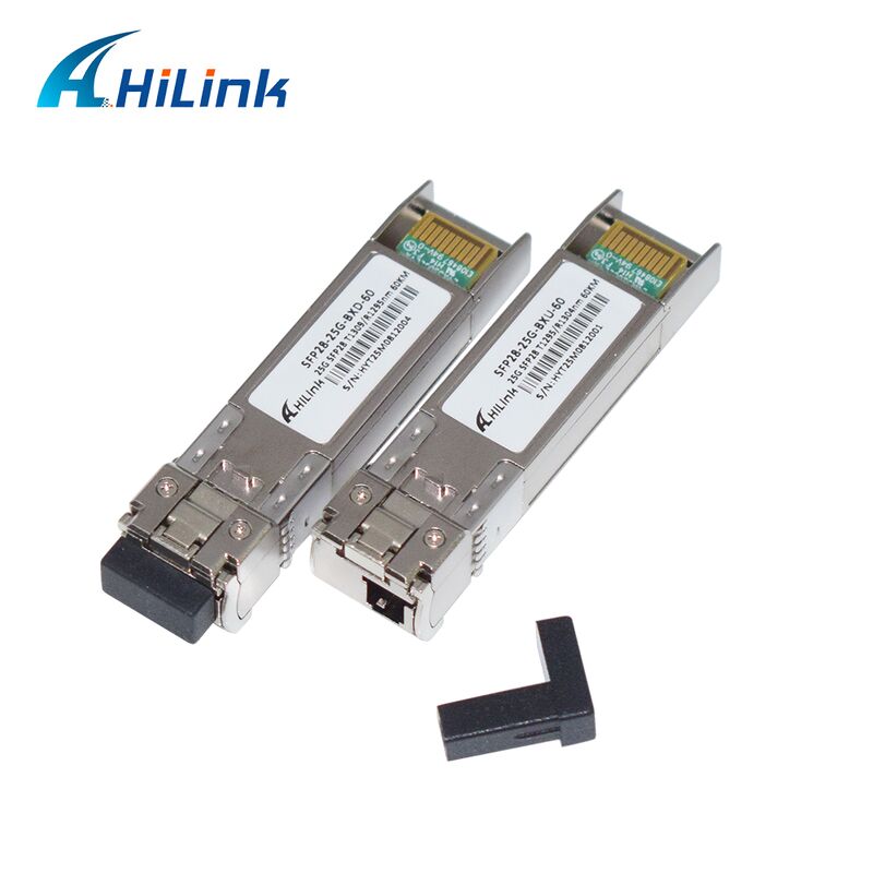 25Gb/s 60km SFP28 BIDI Transceiver với bước sóng 1295/1309nm cho Truyền thông quang sợi hai chiều tốc độ cao