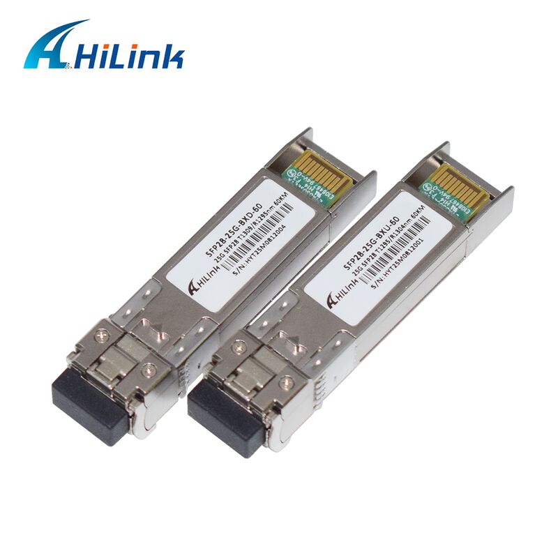 25Gb/s 60km SFP28 BIDI Transceiver với bước sóng 1295/1309nm cho Truyền thông quang sợi hai chiều tốc độ cao