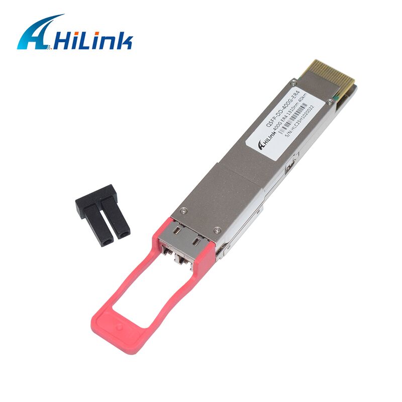 Mô-đun thu phát quang Hilink 400G QSFP-DD ER4 với truyền dẫn 40km và độ nhạy OMA <-14dBm Tuân thủ RoHS