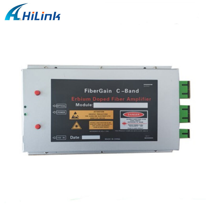Bộ khuếch đại EDFA loại MINI Hilink 1550nm 15dBm 1 đầu vào 1 đầu ra CATV Viễn thông Tòa nhà BỘ KHUẾCH ĐẠI SỢI DỌC PHA TẠP ERBIUM