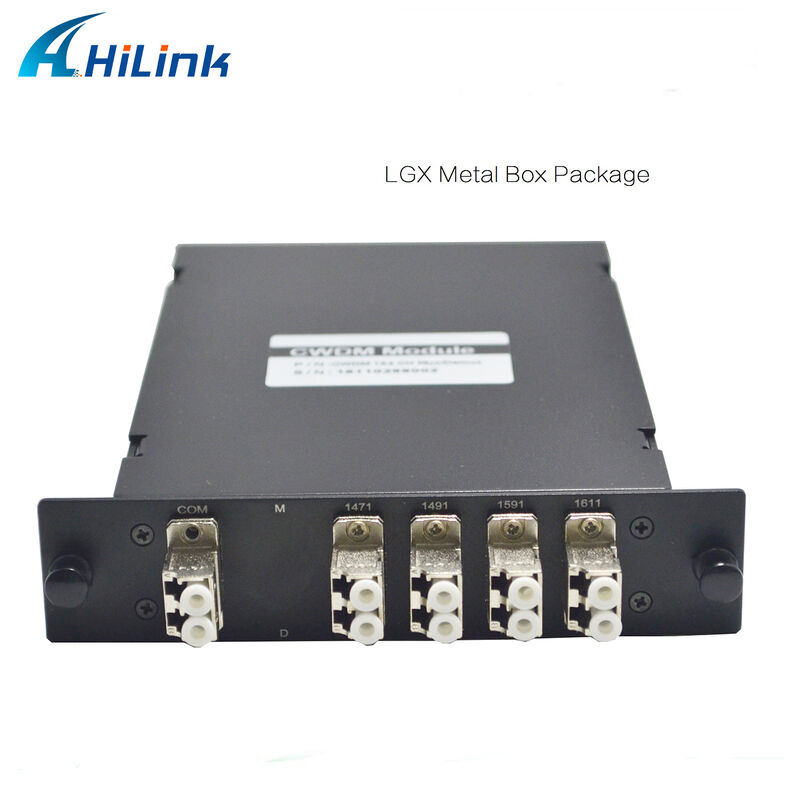 LGX Cassette CWDM MUX DEMUX 4 kênh 1470/1490/1590/1610nm Cáp kép CWDM Mux Demux