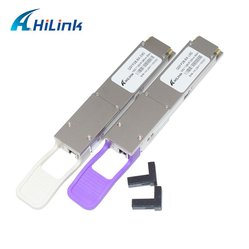 Hilink QSFP28-BX-U80/D80 100Gb/s BIDI Optical Transceiver Module với phạm vi 80km cho 100G Ethernet