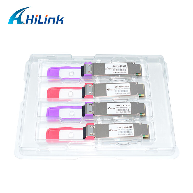 Hilink HL-QSFP28-100G-UD-20 100Gb/s 20km QSFP28 BIDI LR1 Optical Transceiver Module với Hot Pluggable LC Connector
