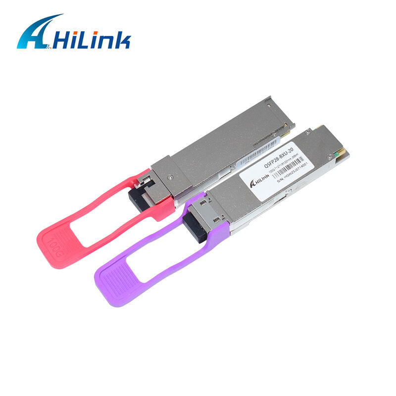 Hilink HL-QSFP28-100G-UD-20 100Gb/s 20km QSFP28 BIDI LR1 Optical Transceiver Module với Hot Pluggable LC Connector