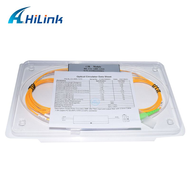 HL-Cir-1310 Bộ chia 3 cổng Cổng1&Cổng3-LC/UPC Cổng2-SC/APC 1310nm/1550nm/1610nm Hộp ABS cho Trung tâm dữ liệu