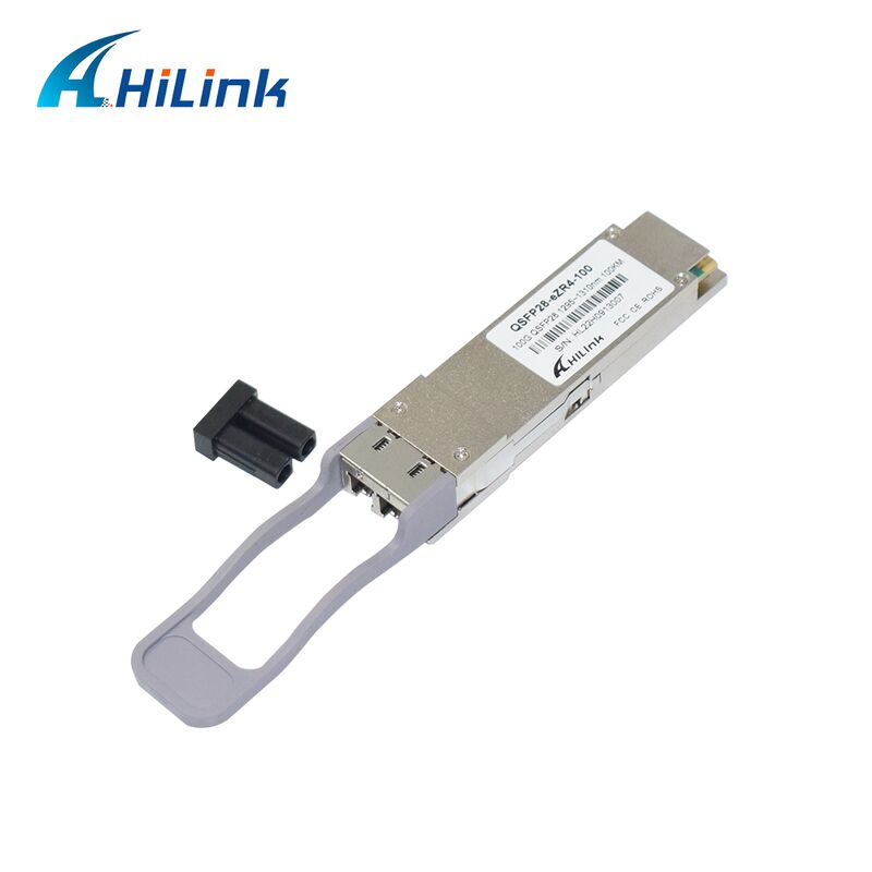 Hilink 100G QSFP28 Optical Transceiver Module với khoảng cách 100km 100G Data Rate và ZR4+ Compliance