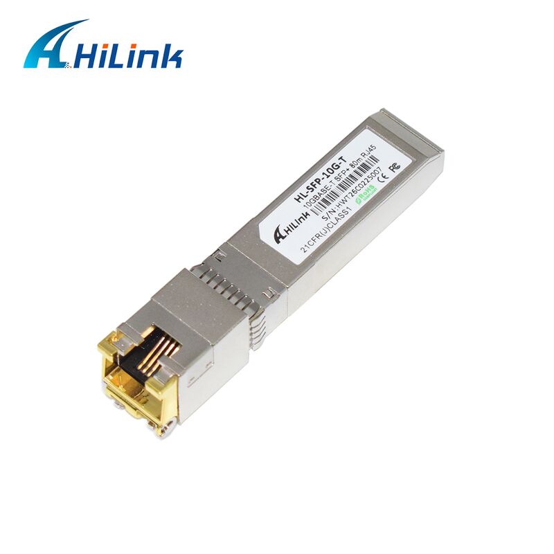 Bộ thu phát SFP+ Hilink Tốc độ dữ liệu 10G với khoảng cách 30M/80M và Mô-đun Đồng 10GBASE-T Tuân thủ RoHS