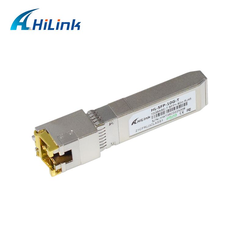 Bộ thu phát SFP+ Hilink Tốc độ dữ liệu 10G với khoảng cách 30M/80M và Mô-đun Đồng 10GBASE-T Tuân thủ RoHS