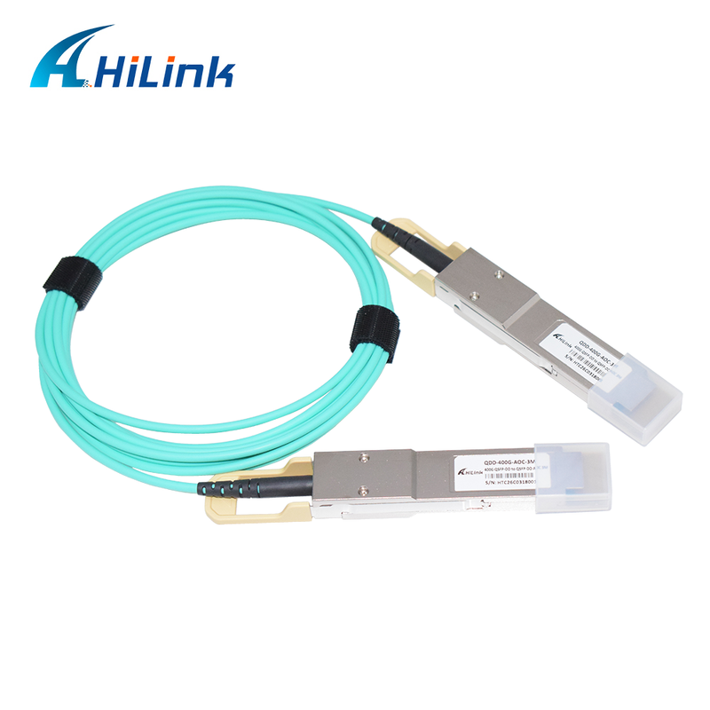 Hilink 400G QSFP56-DD AOC 3M Cable with RoHS Compliance for High-Speed Data Transmission
