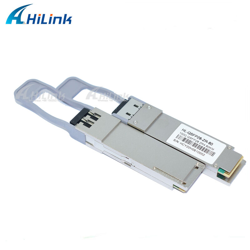 100Gb/s QSFP28 Transceiver với 80km Reach Hot Pluggable Duplex LC Connector LAN WDM EML TOSA