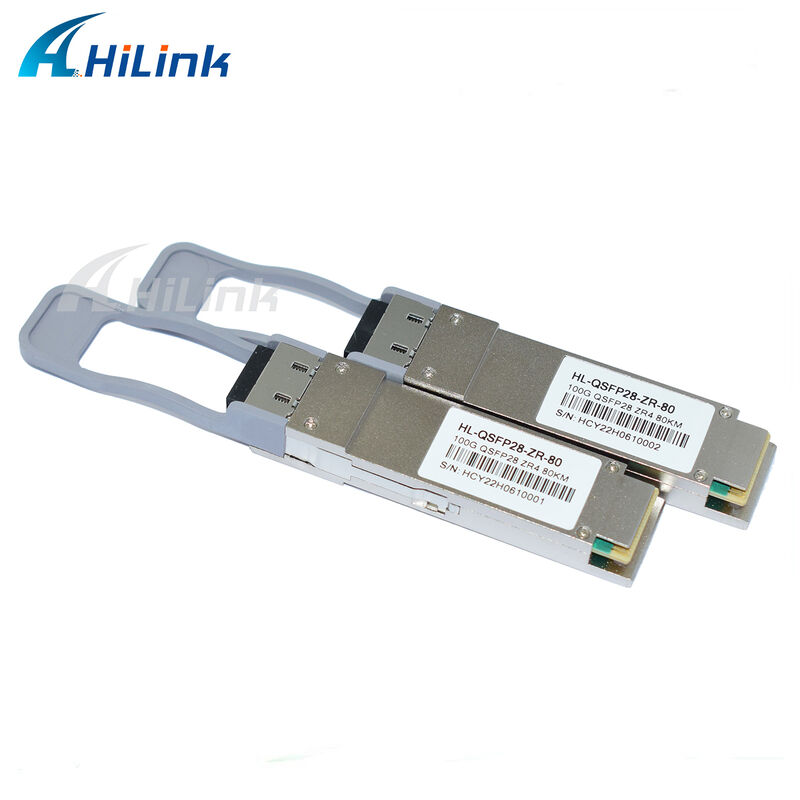 100Gb/s QSFP28 Transceiver với 80km Reach Hot Pluggable Duplex LC Connector LAN WDM EML TOSA