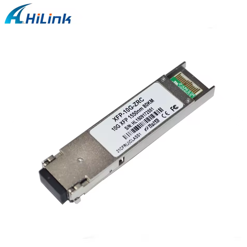 Hilink 10Gbps XFP Optical Transceiver with 80km Reach Duplex LC DDM Interface RoHS Compliant